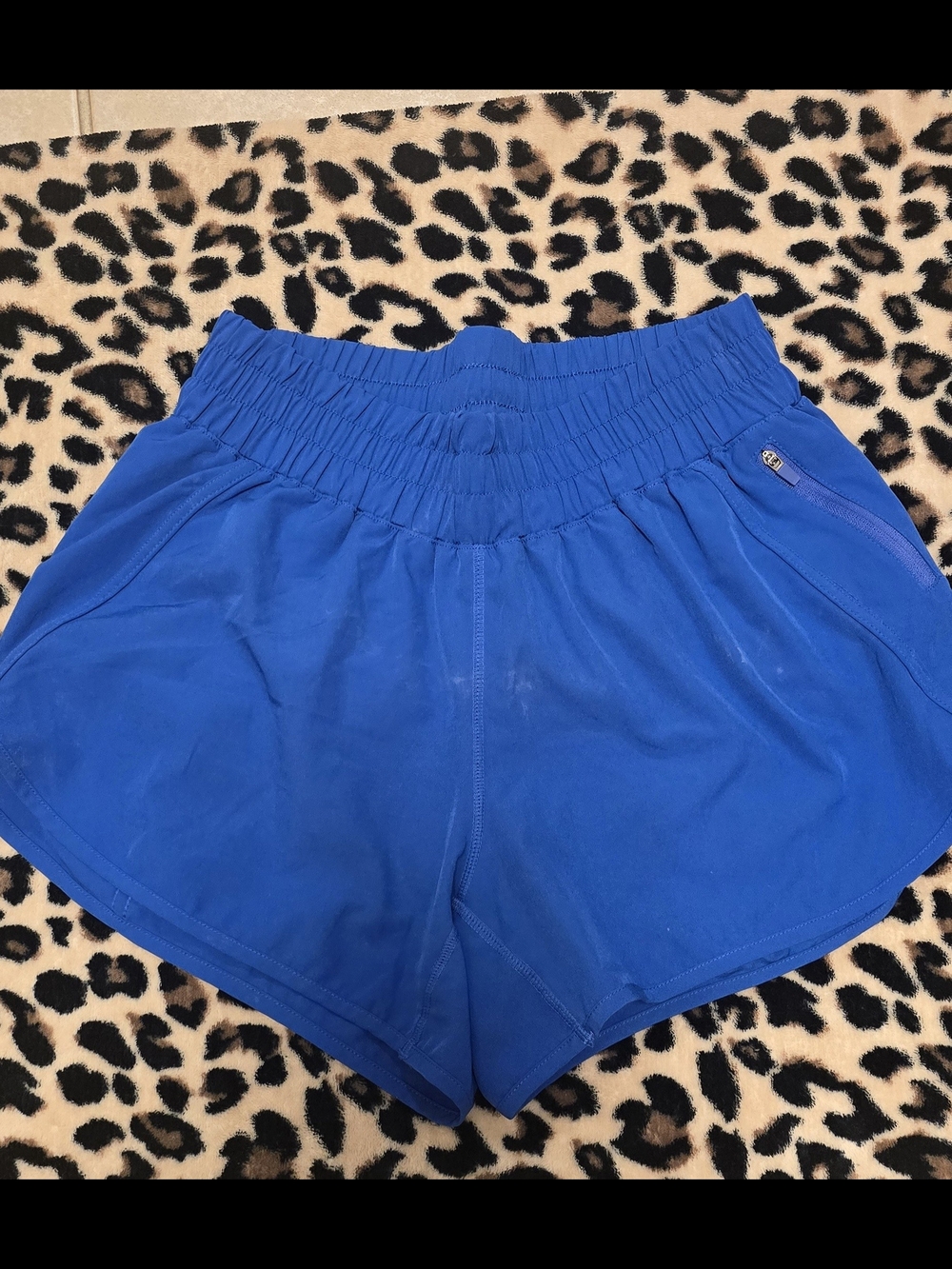 Blue Women's Athletic Shorts - Elastic Waist